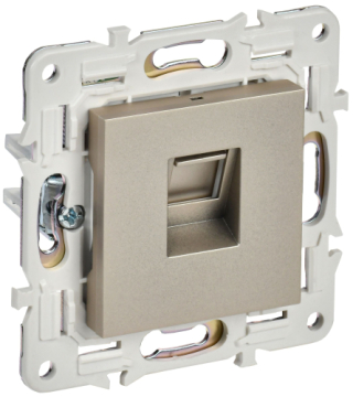 Розетка компьютерная IEK SKANDY RJ45 кат.5E SK-K01Sh (шампань) SK-K10-1-K37