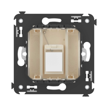 HDMI розетка DKC Avanti одинарная в стену тип А (Ванильная дымка) 4405253
