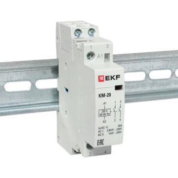 Контактор модульный EKF PROxima КМ 20А 2NО km-1-20-20