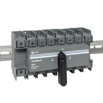 Рубильник EKF TwinBlock 40A 4P реверсивный c рукояткой для прямой установки tb-s-40-4p-rev
