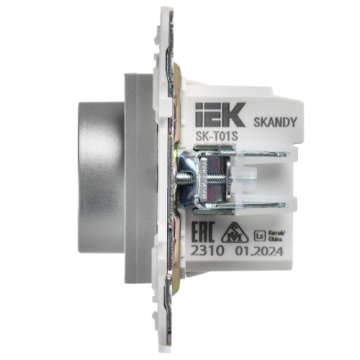 Термостат IEK SKANDY электронный с индикацией SK-T01S (серебряный) SK-RT11-K23