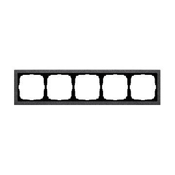 Рамка ArtGallery Pure Systeme Electric пятиместная камень (графит) GAL373105