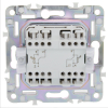 Выключатель проходной 2-клавишный IEK SKANDY с индикацией 10А SK-V10G (графит) SK-V22-1-10-K53