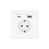 Зарядка USB А+С 20Вт с розеткой SE Systeme Infinity (арктический лед) FSE000132
