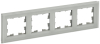 Рамка 4-м BRITE DECOR Дымчатый глянец стекло РУ-4-2-БрД BR-M42-G-K30