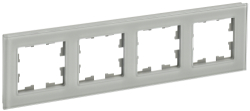 Рамка 4-м BRITE DECOR Дымчатый глянец стекло РУ-4-2-БрД BR-M42-G-K30