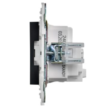 Розетка IEK SKANDY с заземлением со шторками 16А SK-R04G (графит) SK-R14-16-K53