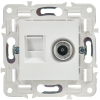 Розетка TV+RJ45 кат.6E IEK SKANDY SK-A15W (арктический белый) SK-AK20-2-K01