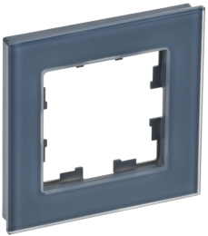 Рамка 1-м BRITE DECOR Маренго матовый стекло РУ-1-2-Бр BR-M12-G-31-K35