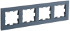 Рамка 4-м BRITE DECOR Маренго матовый стекло РУ-4-2-Бр BR-M42-G-31-K35