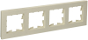 Рамка 4-м BRITE DECOR Бежевый рифленый РУ-4-Бр BR-M42-51-K10