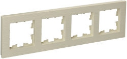 Рамка 4-м BRITE DECOR Бежевый рифленый РУ-4-Бр BR-M42-51-K10