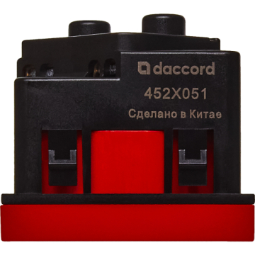 Розетка Legrand/Daccord с заземлением без шторок 45° винтовые зажимы (красный) 4525051
