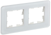 Рамка 2-м скругленная BRITE DECOR Белый матовый стекло РУ-2-2-Бр BR-M22-G-41-K01