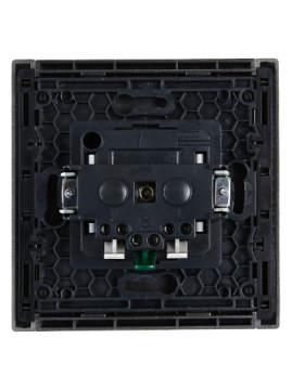 Розетка с заземлением FORTE&PIANO безвинтовые зажимы 16А FP514 (сталь) FP-R11-16-1-K46