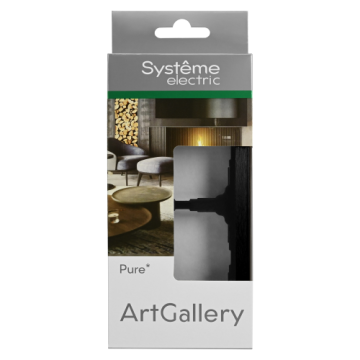 Рамка ArtGallery Pure SE двухместная металл (оникс) GAL312302