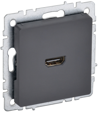 Розетка HDMI IEK BRITE графит РHDMI-0-БрГ BR-H10-K53