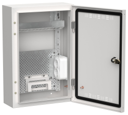Щит ИЭК TITAN 5 мультимедийный накладной ЩРн-24 (1х24) 460х310х140 мм IP30 (белый) TI5-51-N-024-30