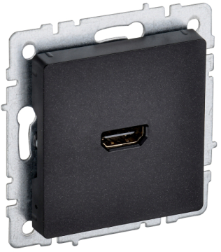 Розетка HDMI IEK BRITE черный РHDMI-0-БрЧ BR-H10-K02