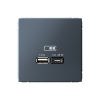 Розетка USB ArtGallery тип А/тип С высокоскор. заряд 45W QC PD (грифель) GAL000729