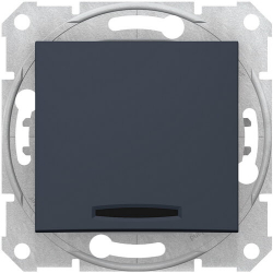 Перекрестный одноклавишный переключатель с подсветкой Sedna (графит) SDN0501170