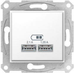 Розетка USB Sedna (белый) SDN2710221