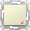 Кнопочный выключатель Sedna с символом «звонок» (бежевый) SDN0800147