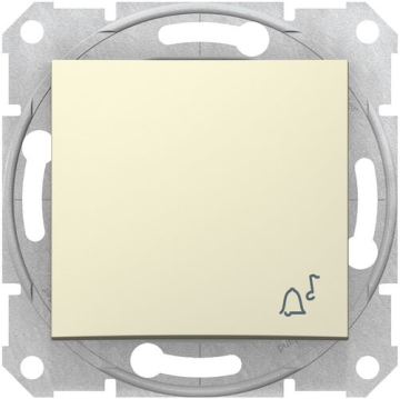 Кнопочный выключатель Sedna с символом «звонок» (бежевый) SDN0800147