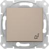 Кнопочный выключатель Sedna с символом «звонок» (титан) SDN0800168