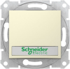 Кнопочный выключатель Sedna с полем для надписи и подсветкой (бежевый) SDN1600347