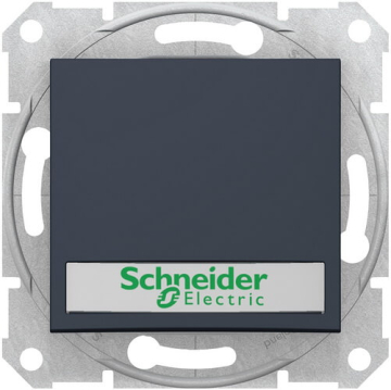 Кнопочный выключатель Sedna с полем для надписи и подсветкой (графит) SDN1600370