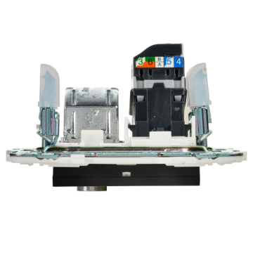 Розетка TV+RJ45 кат.5E IEK SKANDY SK-A14Bl (черный) SK-AK20-1-K02