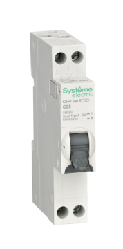 Дифференциальный автомат Systeme Electric City9 Set АВДТ 1П+Н С25 30mA тип A 4,5 kA (х-ка C) 18мм C9D53625