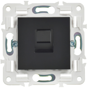 Розетка компьютерная IEK SKANDY RJ45 кат.5E SK-K01Bl (черный) SK-K10-1-K02