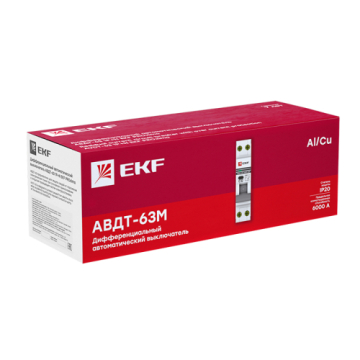 Дифференциальный автомат EKF PROxima АВДТ-63М 16А 30мА (хар. C, тип AC, электронный) 6кА DA63M-16-30