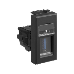 Розетка DKC Avanti USB 3.0 тип А-А 1 модуль (черный матовый) 4412301
