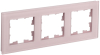 Рамка 3-м BRITE DECOR Розовый матовый стекло РУ-3-2-Бр BR-M32-G-31-K14