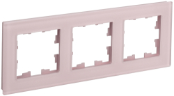 Рамка 3-м BRITE DECOR Розовый матовый стекло РУ-3-2-Бр BR-M32-G-31-K14