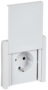 Розетка с крышкой FORTE&PIANO винтовое крепление 16А IP44 FP221 (белая) FP-R16-16-44-K01