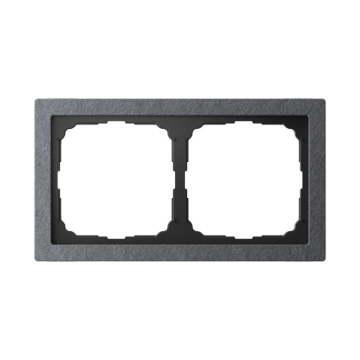 Рамка ArtGallery Pure Systeme Electric двухместная камень (графит) GAL373102