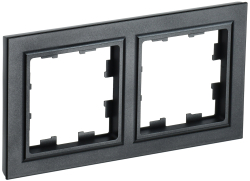 Рамка 2-м BRITE Черный РУ-2-БрЧ BR-M22-K02