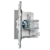 Розетка IEK SKANDY с заземлением со шторками 16А SK-R04S (серебряный) SK-R14-16-K23