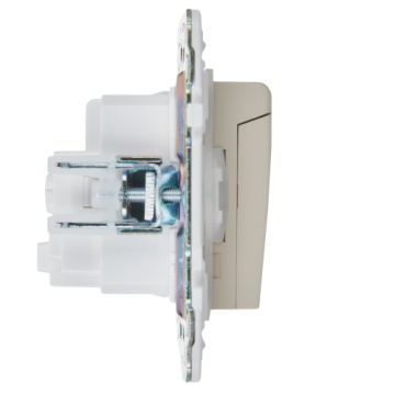 Розетка с крышкой 16А IP44 IEK SKANDY SK-R11B (бежевый) SK-R16-16-44-K10