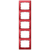 Рамка Galea life пятиместная вертикальная (красный) 771909