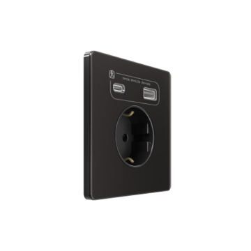 Зарядка USB А+С 20Вт с розеткой SE Systeme Infinity (полярная ночь) FSE001032