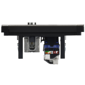 Розетка TV+RJ45 кат.6 FORTE&PIANO FP737M (металл никель) FP-AK20-2-M-K50