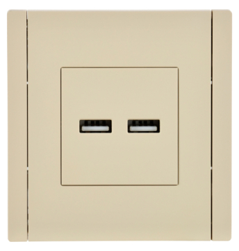 Розетка USB A+A FORTE&PIANO 3,1А FP449 (ваниль) FP-U21-D31-K10