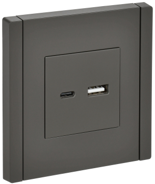 Розетка USB A+C FORTE&PIANO 3,1А FP350 (серый) FP-U22-D31-K03