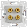 Аудиорозетка IEK SKANDY 4-ая SK-A01S (серебряный) SK-S40-K23