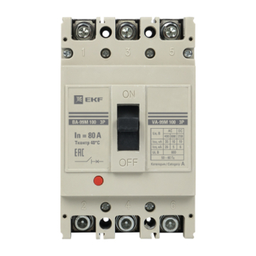 Автоматический выключатель EKF PROxima  ВА-99М 100/ 80А 3P 35кА mccb99-100-80m